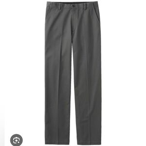 L.L. Bean Wrinkle Free Cotton Chino Pants Sz 42x32 Gray Classic Fit Work Casual